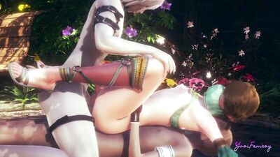 Zelda Yaoi Femboy - Link Double penetration Threesome (uncensored)