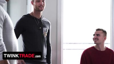 Step Sons Benjamin Blue & Ryan Jacobs Please Their Step Dads To Allow Them Go To Party - Twink Trade