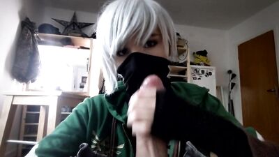 cutie gets a big load from a huge cock