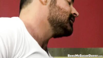 Smooth twink Benjamin Riley ass fucked by daddy Brad Kalvo