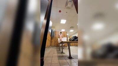 Hard teen in locker room || ThatSkinnyBoy ||