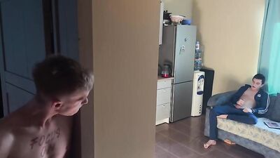 [BF][02] Noticed that the guy was jerking off and decided to take his sperm