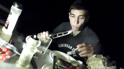 Caravan Boys - Night Handjob in a Public Campground - Aurelio Toscani