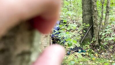 Sucked a stranger in the woods - 377