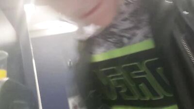 Stranger reaches under stall to grab Daniel Hausser's cock