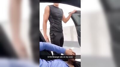 Gym Stranger Sits on my Cock