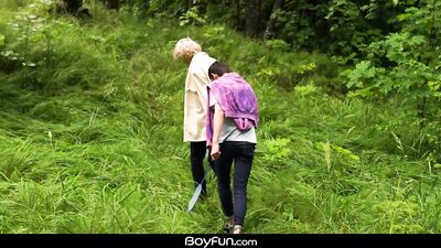 Boyfun - Outdoor BJ Leads To Indoor Twink Bareback Fuck
