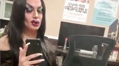 Crossdresser Sucks Grindr Daddy's White Cock like a good little sissy slut - femboy twink cd tgirl