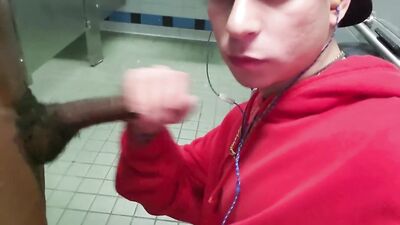 Secured in public library bathroom stall by bcc - Daniel Hausser