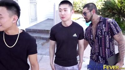 PETERFEVER Tattooed Latino Jon Darra Breeds Asian Hans Raw