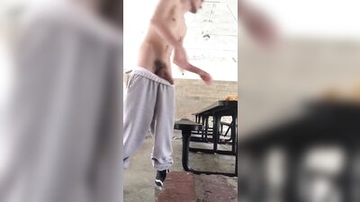 Cumming in Public Shelter: Big Cocks and Cumshots Revealed!