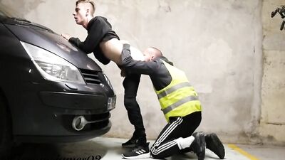 Gangbang in the Parking Lot: Public Gay Sex with Horny Boys!