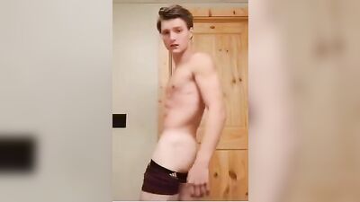 Handsome Blond Show Ass and Wank - The Ultimate Amateur Ass Play Solo Experience!