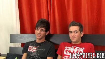 Juicy twink bottom stuffed with big bare cock