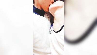 Japanese baseball twink kissing