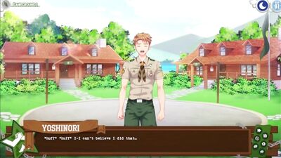 Young Yoshi watches Goro jerk off - Camp Buddy: Scoutmaster Season