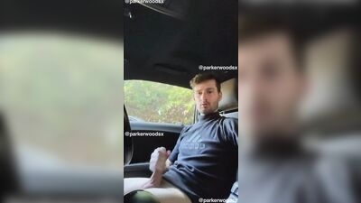 SelfSucking My Own Dick In The Car