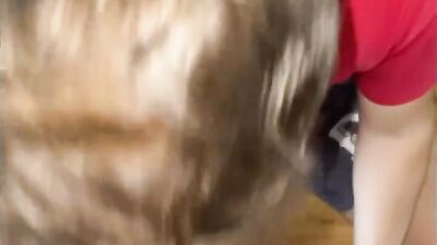 Sucking off a big dicked Italian