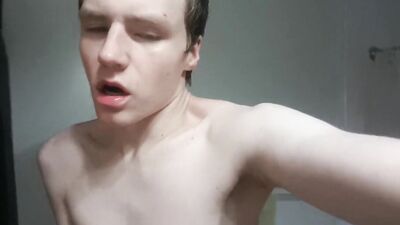 Young guy fucks sex toy and cums on it