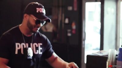 Police officer Dillon Diaz visits bartender Jake Waters