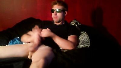 Jerking off in bed and cum