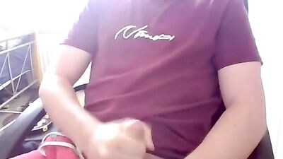 Red sweats boys porn gets interrupted shooting his load