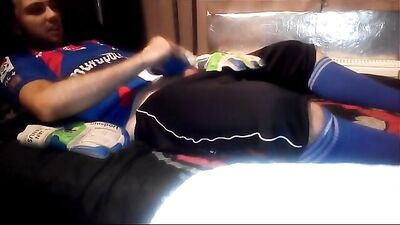 Footballer-goalkepper wank