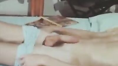 Blond skater boy in vintage gay porn solo, jacks+cums