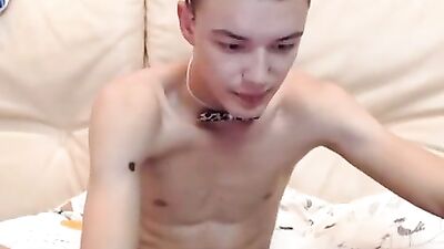 Naked twink masturbating on cam