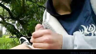 Amateur Twink Sucks His Friend In The Park