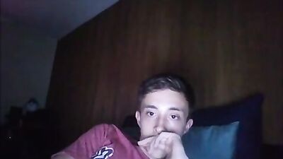 Boys porn blows a load of baby juice after watching