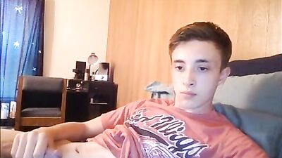 Boys porn blows a load of baby juice after watching