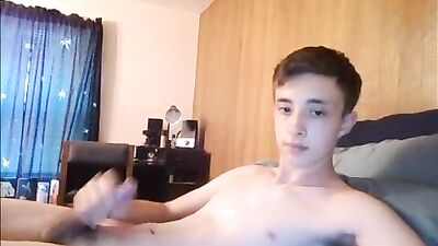 Boys porn blows a load of baby juice after watching