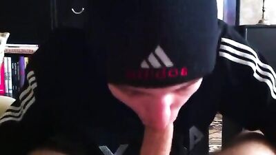 Adidas swag boy gives epic blowjob