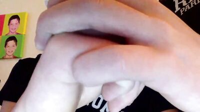 Sister walks in on brother while his hard cock