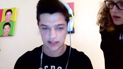 Sister walks in on brother while his hard cock