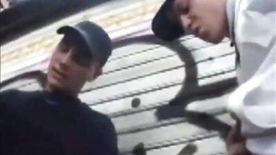 Gang of boys has some fun