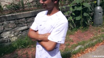 CZECH HUNTER 460 - Slim Latino Twink Gets To Sucking & Fucking In Public