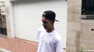 CZECH HUNTER 460 - Slim Latino Twink Gets To Sucking & Fucking In Public