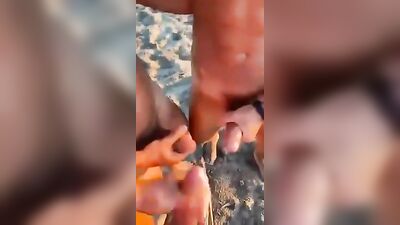 Circle jerk with my buddies on the beach during spring break boys porn
