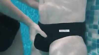 He jerks me in the pool