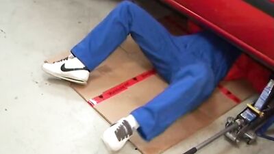 A Boys Feet Dreams - in a workshop