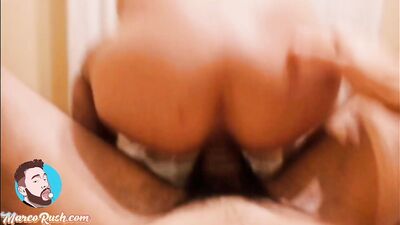 Riding a big Spanish twink dick