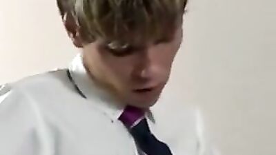Crazy male in fabulous blonde homosexual