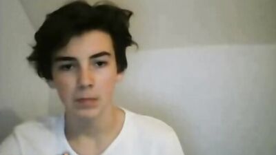 European smooth young boy masturbates for fun