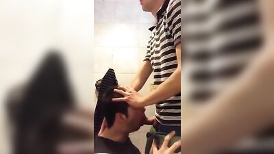 Oral in the restroom