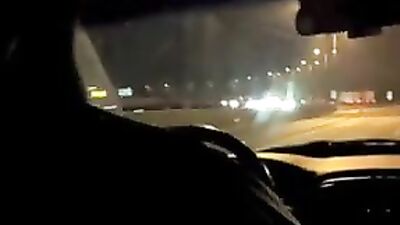 Caught by Mum at cum moment in car trip