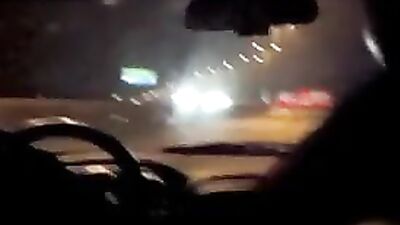 Caught by Mum at cum moment in car trip