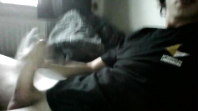 He decided to cum all over his shirt