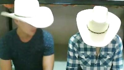 Two Hot Latin Cowboys Strip, Show, & Touch - No Cum